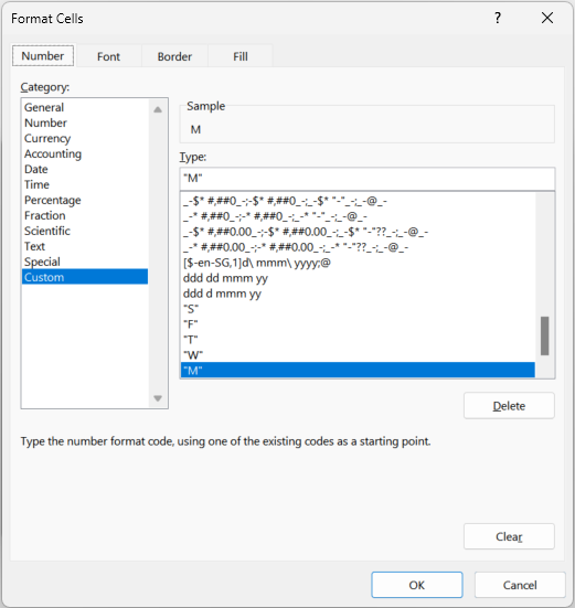 Project details table